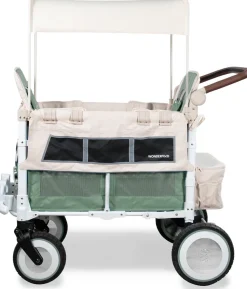 WonderFold VW2 Volkswagon Double (2 Seater) Stroller Wagon - Sage Green