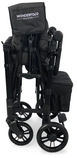 WonderFold W2 Elite Multifunctional Double (2 Seater) Stroller Wagon - Volcanic Black