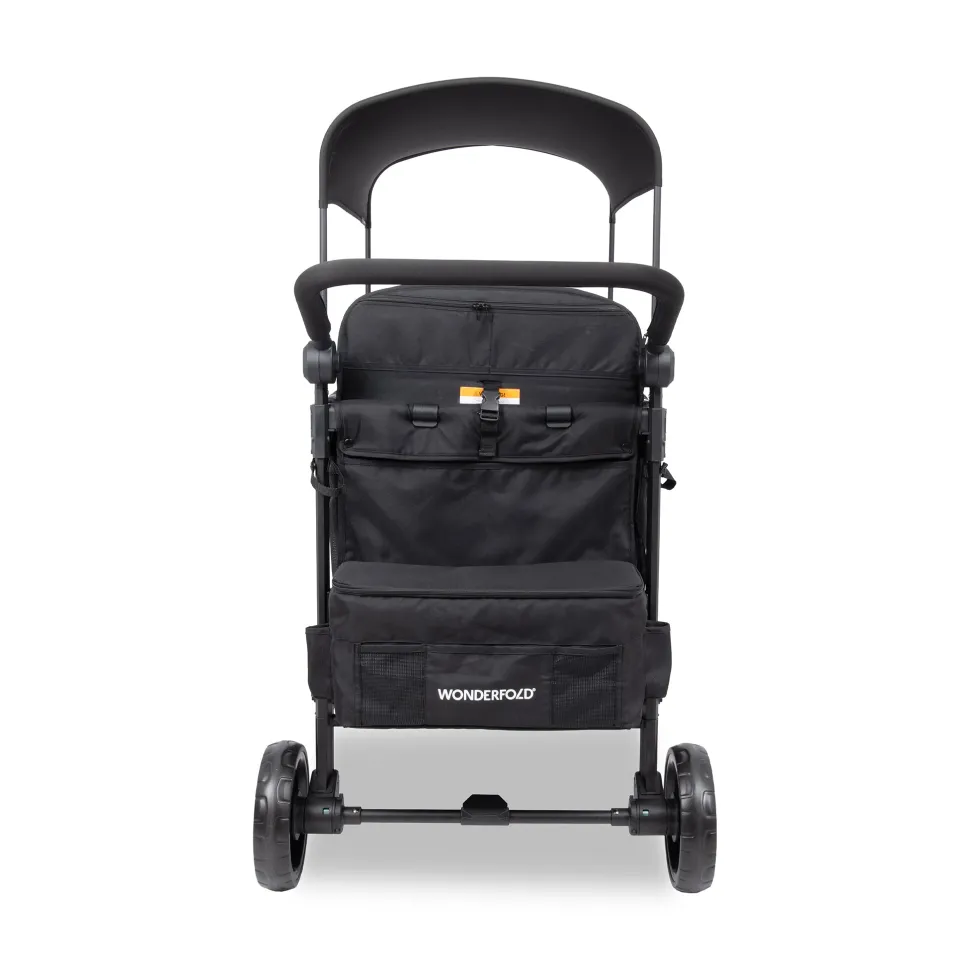 WonderFold W4 Elite Pro (4 Seater) Stroller Wagon - Jet Black