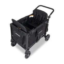 WonderFold W4 Elite Pro (4 Seater) Stroller Wagon - Jet Black