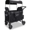 WonderFold W2 Elite Pro (2 Seater) Double Stroller Wagon - Jet Black