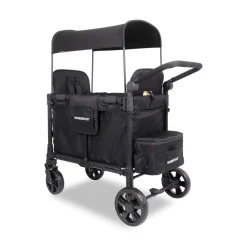 WonderFold W2 Elite Pro (2 Seater) Double Stroller Wagon - Jet Black