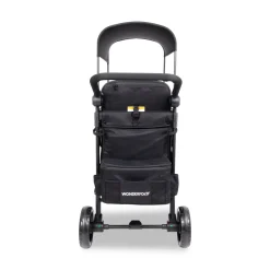 WonderFold W2 Elite Pro (2 Seater) Double Stroller Wagon - Jet Black