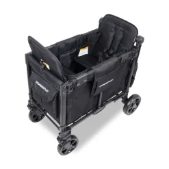 WonderFold W2 Elite Pro (2 Seater) Double Stroller Wagon - Jet Black