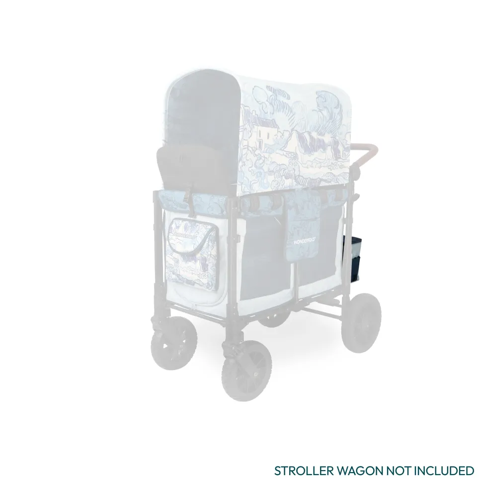 WonderFold W2 Elite/luxe Rear Basket - Van Gogh Landscape With Houses