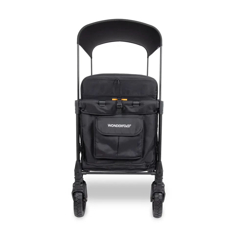 WonderFold W4 Luxe Pro (4 Seater) Stroller Wagon - Jet Black