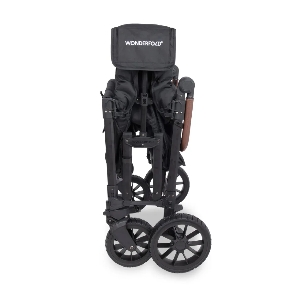 WonderFold W4 Luxe Pro (4 Seater) Stroller Wagon - Jet Black