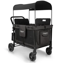 WonderFold W4 Original Quad (4 Seater) Stroller Wagon - Black