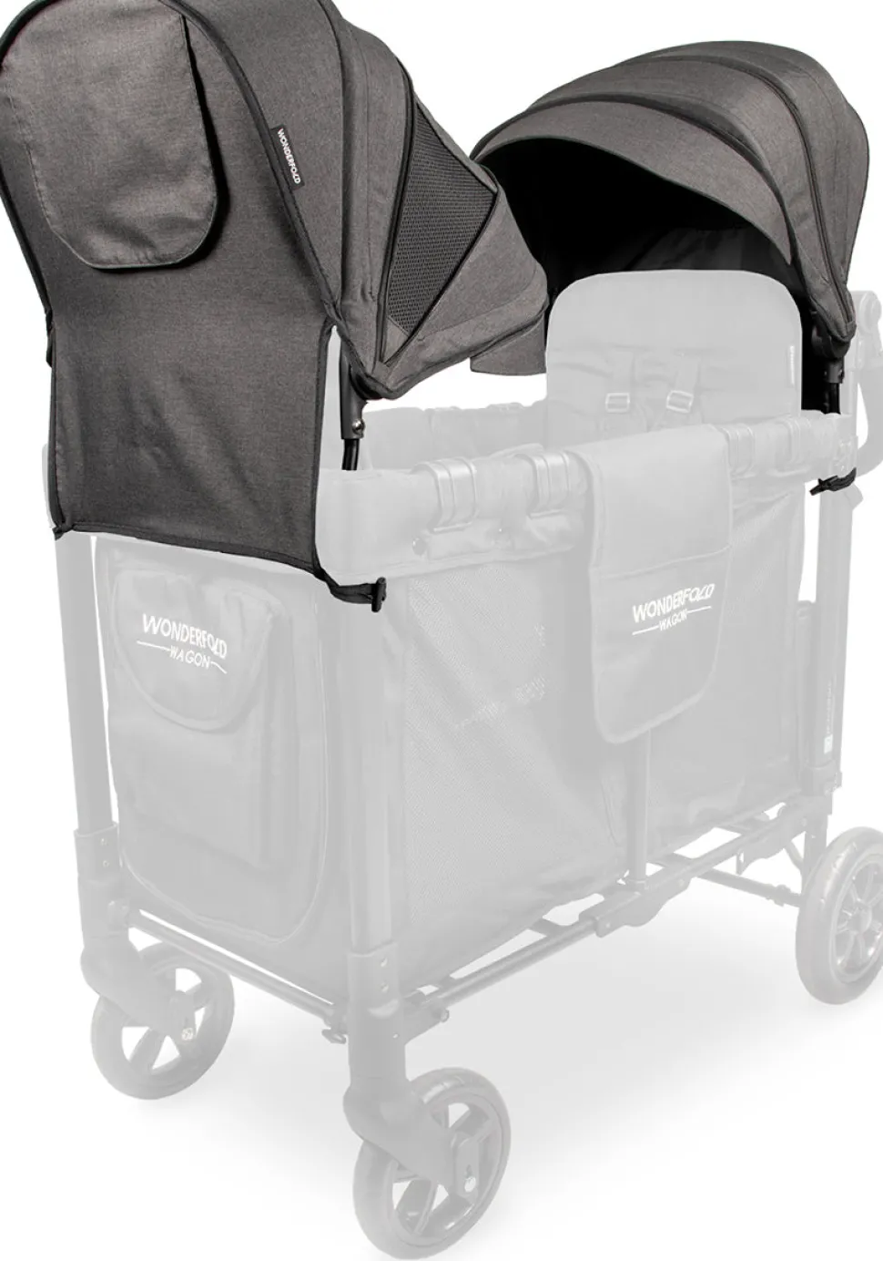 WonderFold W2 Original Retractable Stroller Canopy - 2 Pack