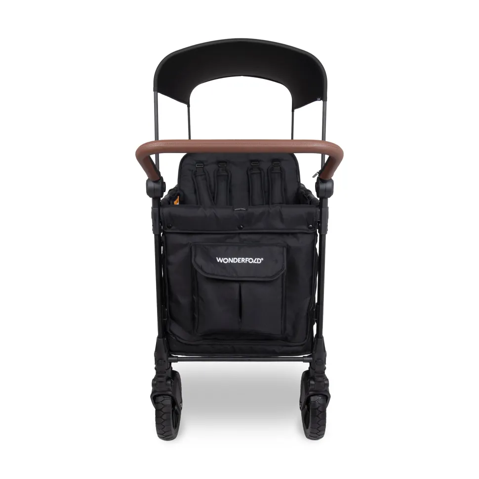 WonderFold W6 Pro (6 Seater) Stroller Wagon - Jet Black