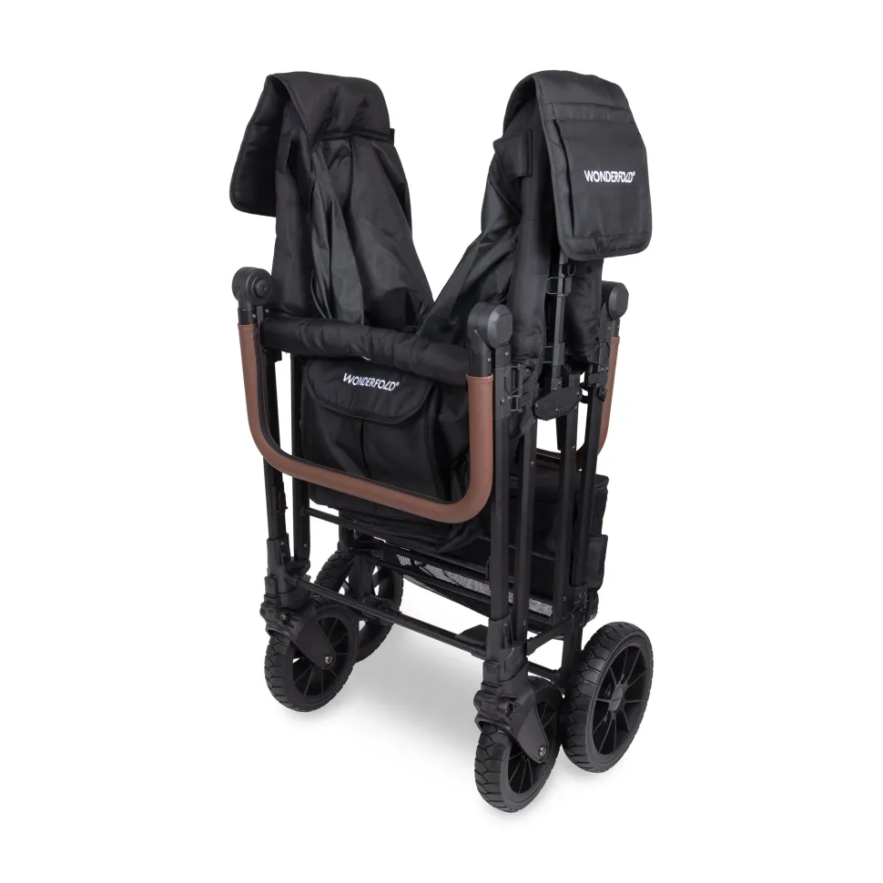 WonderFold W6 Pro (6 Seater) Stroller Wagon - Jet Black