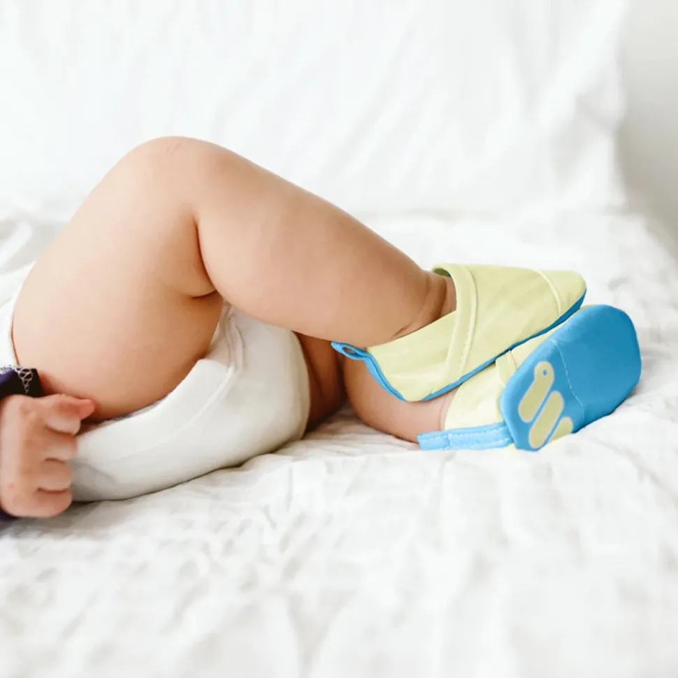 Woolybubs The Newbie Baby Shoe, Size 1 - Yellow / Blue
