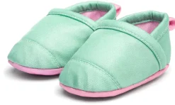 Woolybubs The Newbie Baby Shoe, Size 2 - Green / Pink