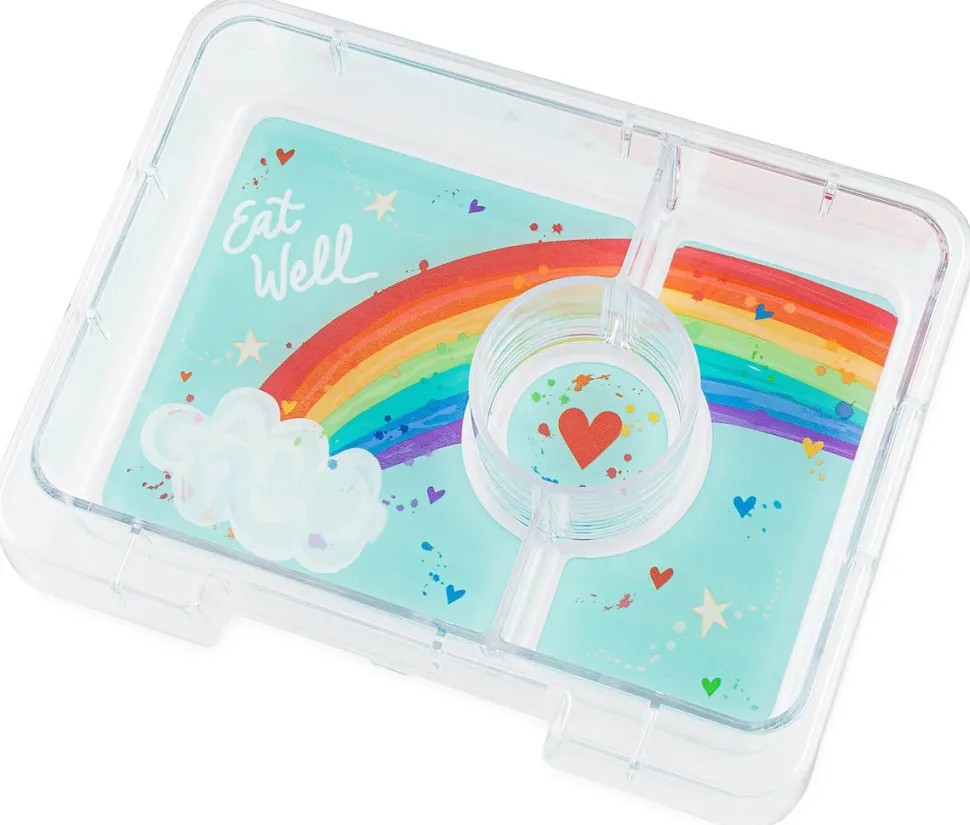 Yumbox Leakproof Bento Snack Box, 3 Compartment - Fifi Pink / Rainbow