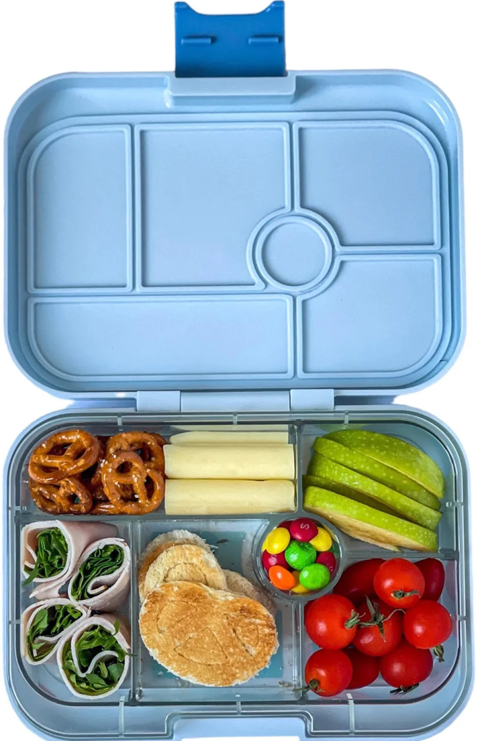 Yumbox Original Leakproof Bento Lunchbox, 6 Compartment - Hazy Gray / Paris Tray