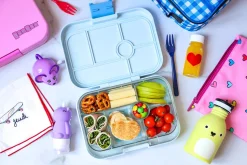 Yumbox Original Leakproof Bento Lunchbox, 6 Compartment - Hazy Gray / Paris Tray