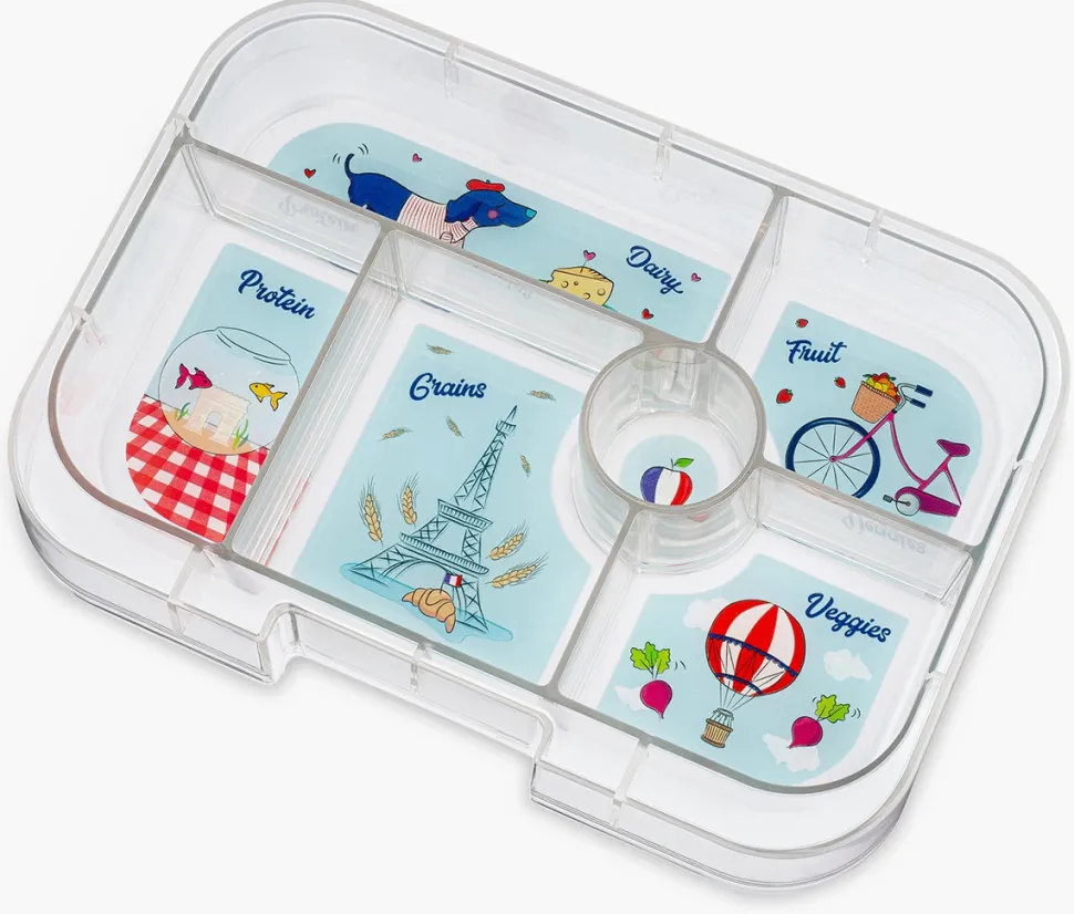 Yumbox Original Leakproof Bento Lunchbox, 6 Compartment - Fifi Pink / Paris Tray