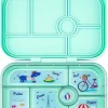 Yumbox Original Leakproof Bento Lunchbox, 6 Compartment - Serene Aqua / Paris Tray