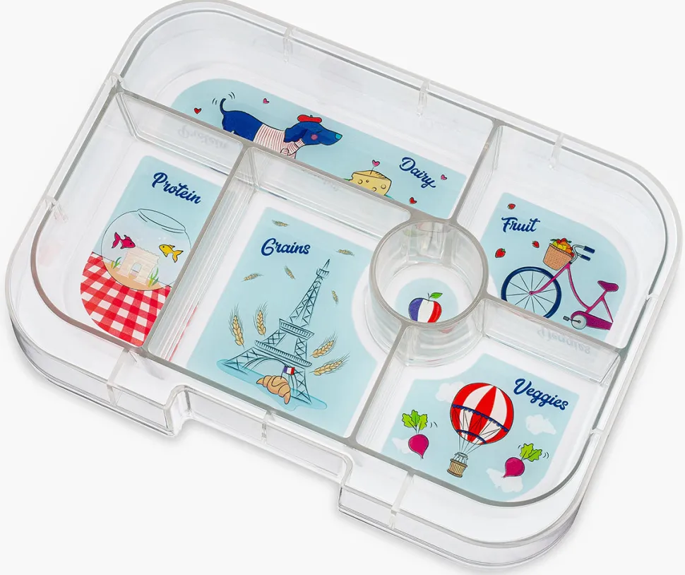 Yumbox Original Leakproof Bento Lunchbox, 6 Compartment - Lulu Purple / Paris Tray