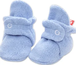 Zutano Cozie Fleece Baby Bootie - Light Blue, 3m