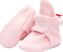 Zutano Cozie Fleece Baby Bootie - Baby Pink, 3m