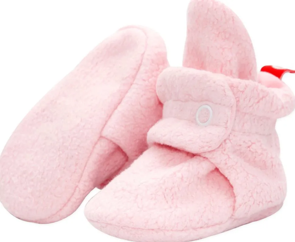 Zutano Cozie Fleece Baby Bootie - Baby Pink, 3m