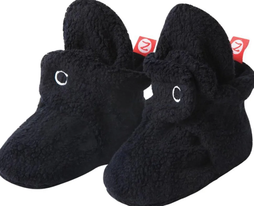 Zutano Cozie Fleece Baby Bootie - Black, 6m