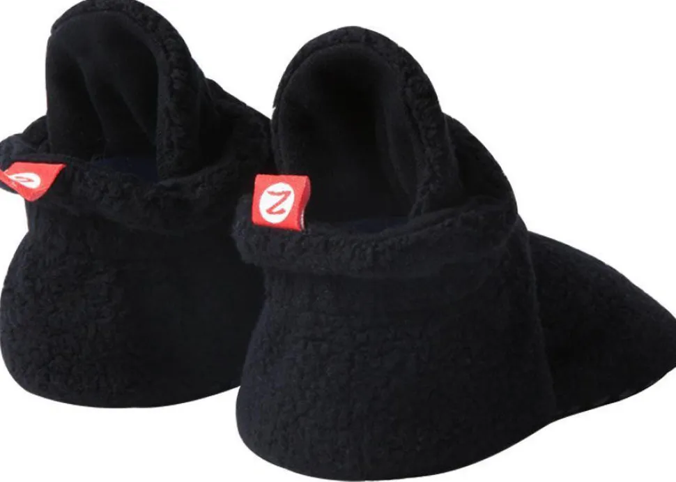 Zutano Cozie Fleece Baby Bootie - Black, 6m