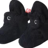 Zutano Cozie Fleece Baby Bootie - Black, 3m
