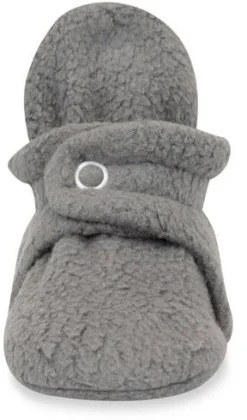 Zutano Cozie Fleece Baby Bootie - Gray, 3m