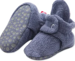 Zutano Cozie Fleece Gripper Baby Bootie - Denim Navy, 18m