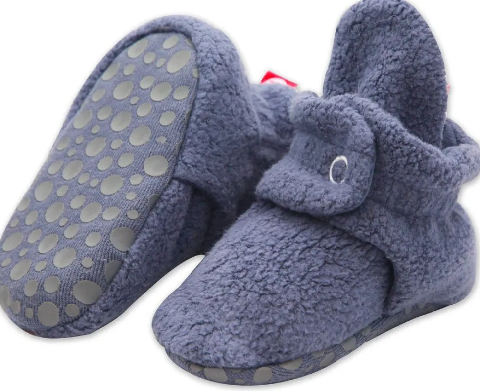Zutano Cozie Fleece Gripper Baby Bootie - Denim Navy, 18m