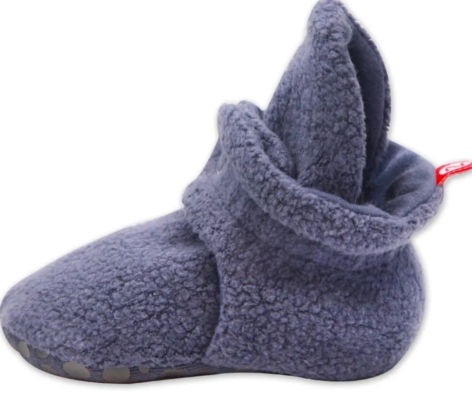 Zutano Cozie Fleece Gripper Baby Bootie - Denim Navy, 18m