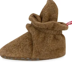Zutano Cozie Fleece Gripper Baby Bootie - Heather Mocha, 12m