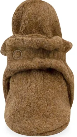 Zutano Cozie Fleece Gripper Baby Bootie - Heather Mocha, 12m