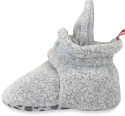 Zutano Cozie Fleece Gripper Baby Bootie - Heather Gray, 12m