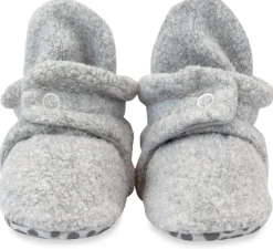 Zutano Cozie Fleece Gripper Baby Bootie - Heather Gray, 12m