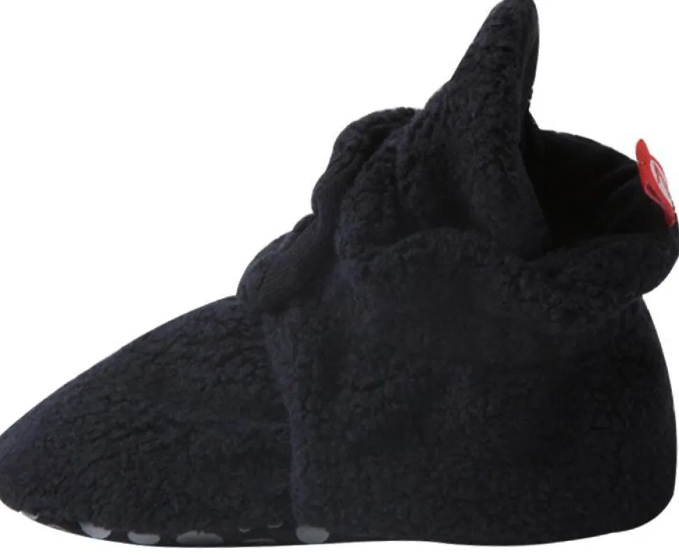 Zutano Cozie Fleece Gripper Baby Bootie - Black, 12m