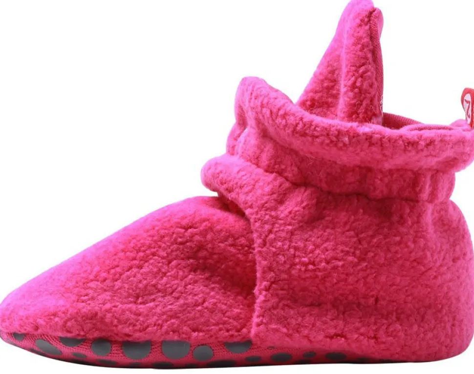 Zutano Cozie Fleece Gripper Baby Bootie - Fuchsia, 18m