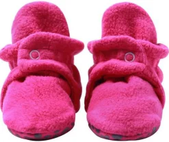 Zutano Cozie Fleece Gripper Baby Bootie - Fuchsia, 18m