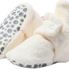 Zutano Cozie Fleece Gripper Baby Bootie - Cream, 18m