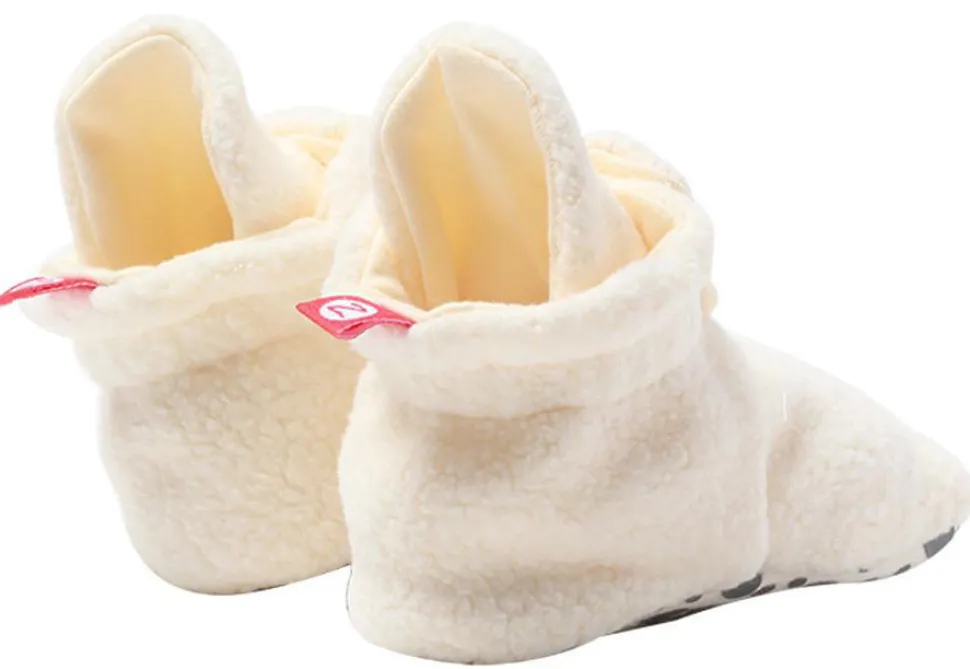 Zutano Cozie Fleece Gripper Baby Bootie - Cream, 18m