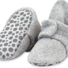 Zutano Cozie Fleece Gripper Baby Bootie - Heather Gray, 18m