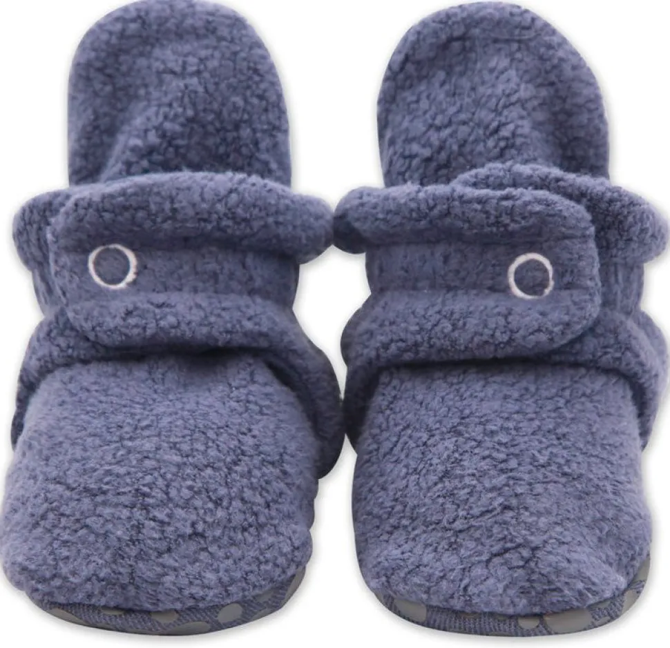 Zutano Cozie Fleece Gripper Baby Bootie - Denim Navy, 12m