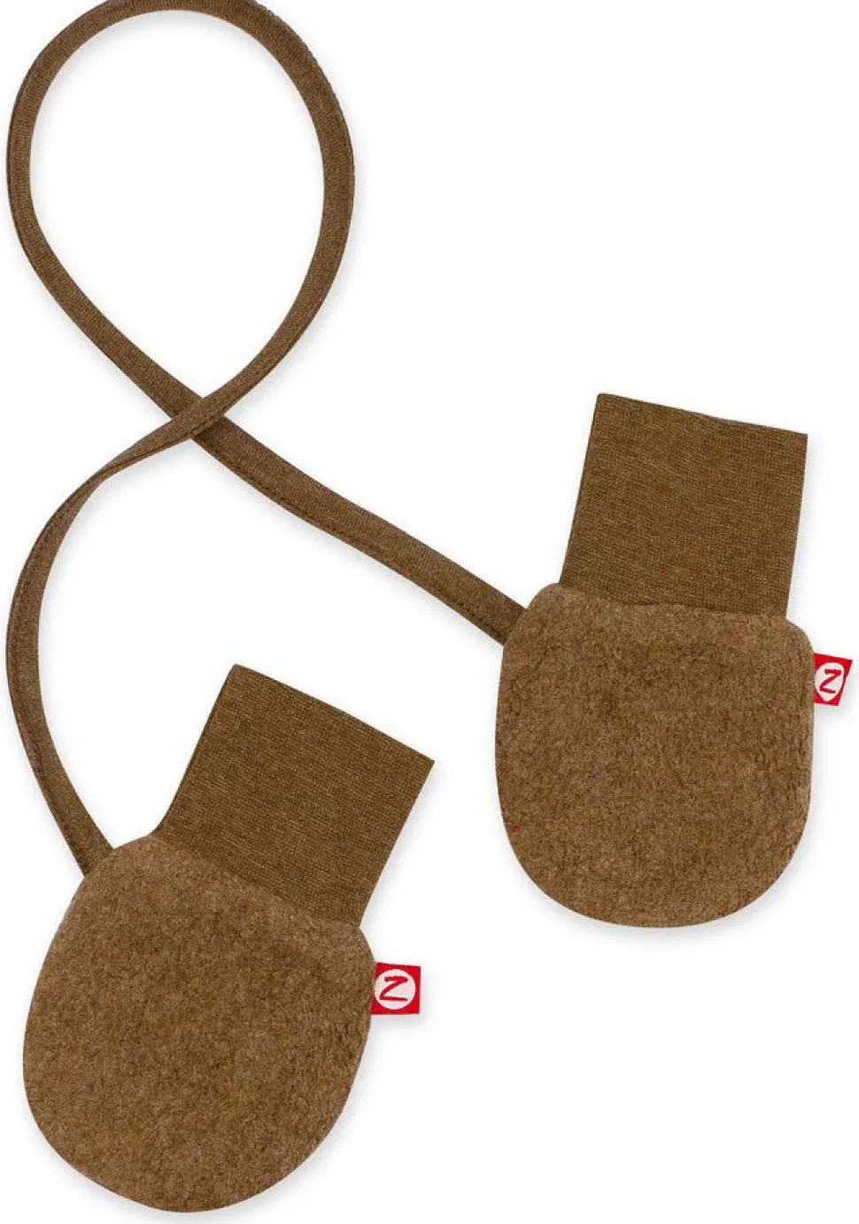 Zutano Cozie Fleece Mitten - Heather Mocha