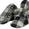 Zutano Organic Cotton Gripper Baby Bootie - Buffalo Check, 6m