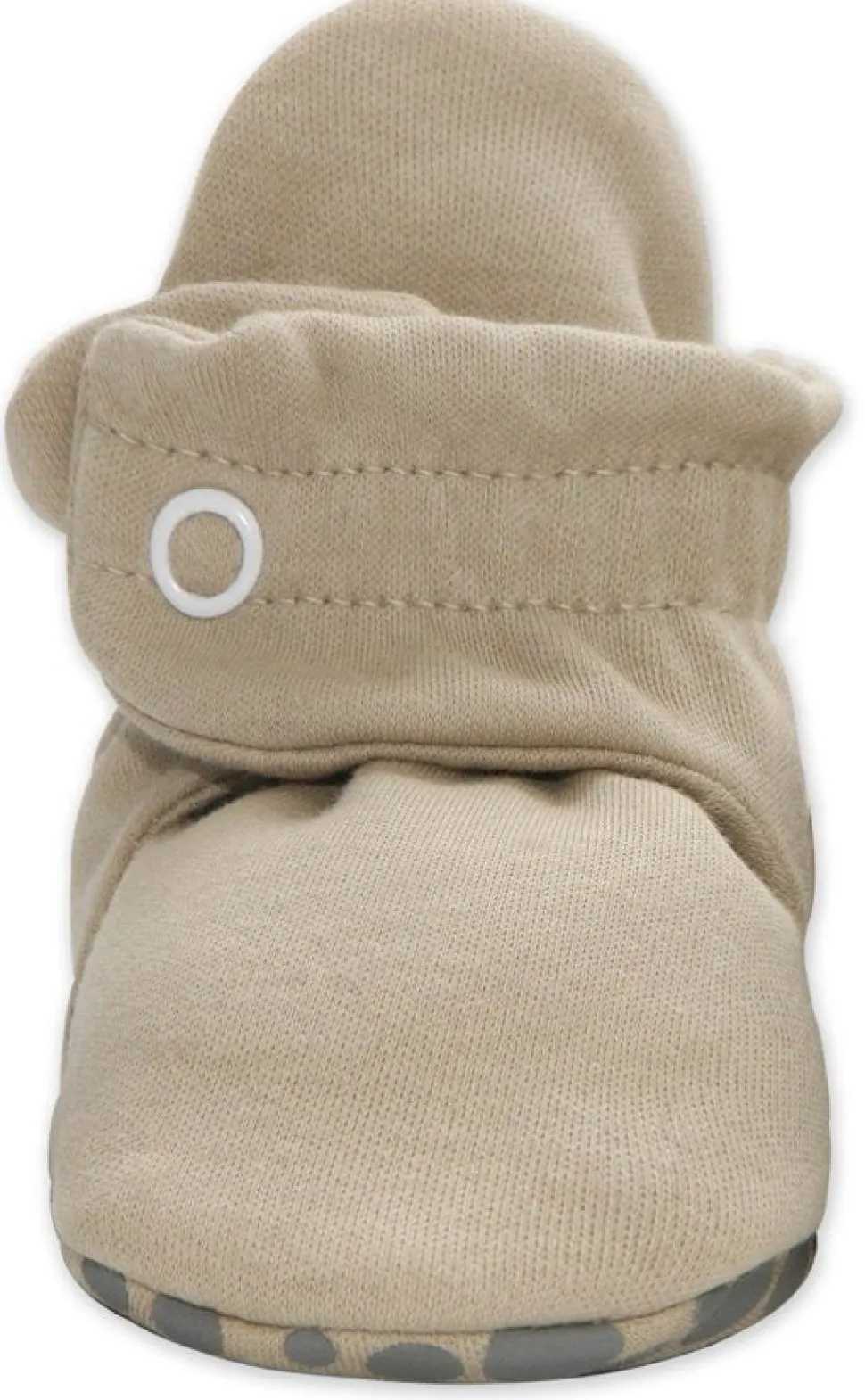 Zutano Organic Cotton Gripper Baby Bootie - Khaki, 6m