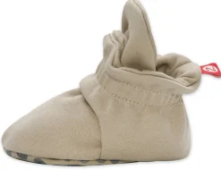 Zutano Organic Cotton Gripper Baby Bootie - Khaki, 6m