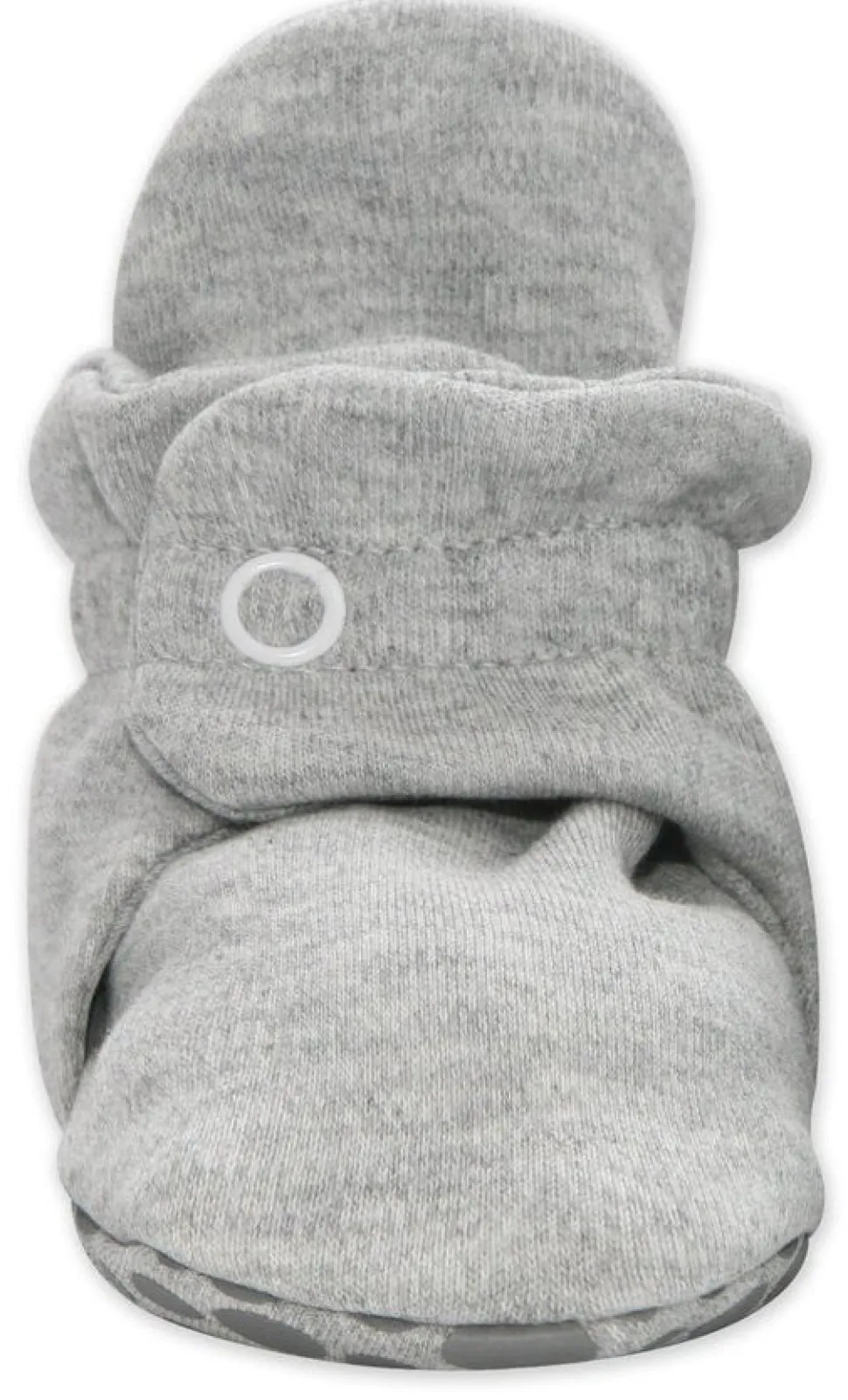 Zutano Organic Cotton Gripper Baby Bootie - Heather Gray, 6m