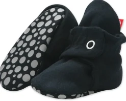 Zutano Organic Cotton Gripper Baby Bootie - Black, 12m